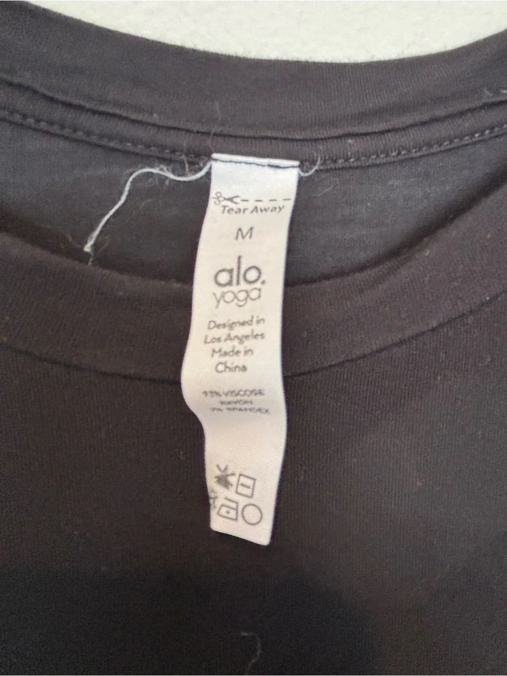 ALO Yoga Black Short Sleeve Crew Tee